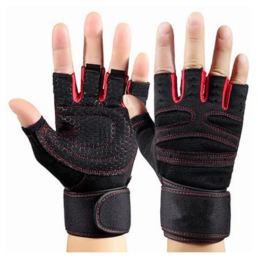Gants de Sport Extérieurs Demi-Doigt Palmier Exercice Haltère Gants D\'entraînement Physique