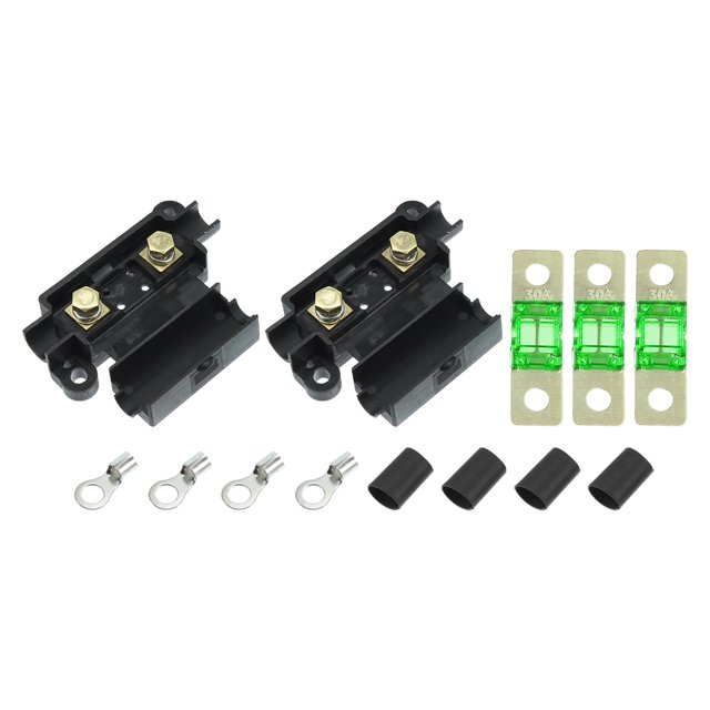30A Fuse Kit 2 x ANS Holder 3 x 30 AMP Fuses Dual Battery Charger 1 Set