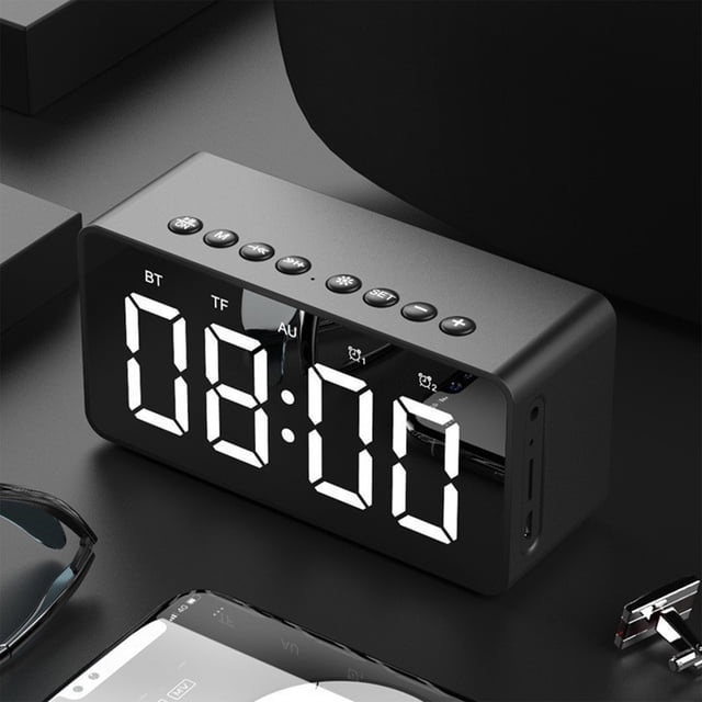 Cameland Horloge Miroir Led avec Écran 5.0 Audio Bluetooth Sans Fil Réveil Luminosité Trois Niveaux Carte d'Appel, Batterie Lithium Intégrée