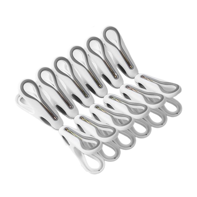 12 Pcs Pinces à Linge Pinces à Cordon Pinces à Cordon pour Blanc