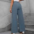 thumbnail image 4 of Timegard Work Pants for Women Casual Office Loose Pants Fall Ruched Straight Leg High Waist Trousers, 4 of 7