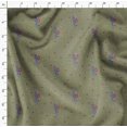 thumbnail image 4 of Tissu Popeline de Coton Pomme Feuilles & Lis Imprimé Floral 1 Yard 56 Inch Wide, 4 of 6