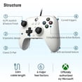 thumbnail image 3 of 8Bitdo Manette Filaire Orion Microsoft Autorisée Série Xbox Poignée pour Jeux PC Noir, 3 of 8