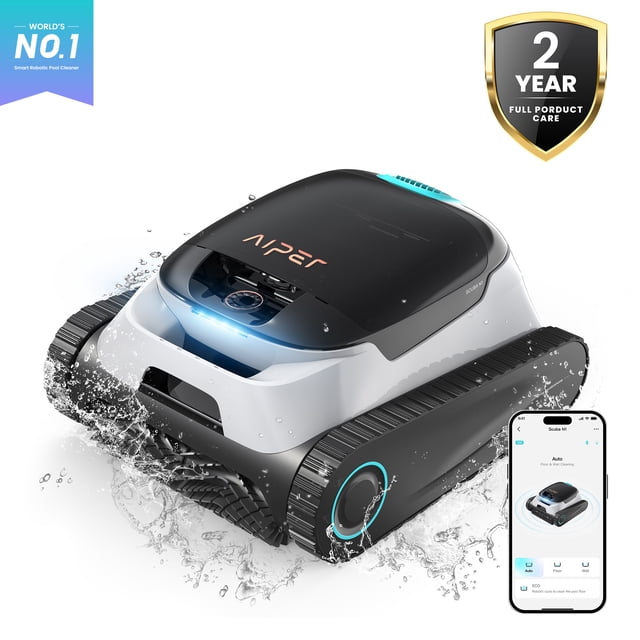 Aiper Scuba N1 Plus Robotic Pool Cleaner with MicroMesh™ Filtration for In-Ground Pools, Caterpillar Treads, and Mobile App