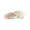 thumbnail image 4 of BLISSFUL STEP Sandales à Talons Hauts Blocs à Brides, Slingback, Unies pour Femmes Blanc 7, 4 of 8