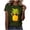 Army Green, variant on LUOGENLI Female T-shirts for Womens Ladies Fashion Casual Pineapple Print T Shirt Short Sleeve Top2 Womens T-shirts Graphic Tees Summer Clothes Red XL