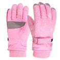 thumbnail image 3 of jovati Toddler Girls Boys Snow Gloves Kids Ski Winter Gloves Rose Embroidery Windproof Children Warm Gloves, 3 of 9