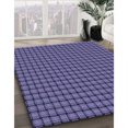 thumbnail image 3 of Ahgly Tapis d'Intérieur Lavable en Machine Carré Transitionnel Bleu Ardoise Moyen, 7 Pieds Carré, 3 of 7