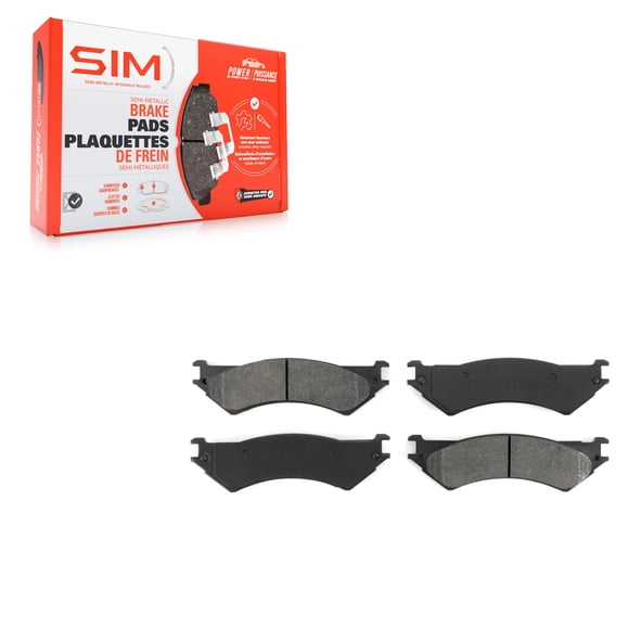 SIM-8 SIM Plaquettes de Frein à Disque Arrière Semi-Métalliques 02 pour Voiture Ford E-350 Super Duty E-250 Econoline F-150 Heritage Club Wagon E-150