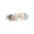 thumbnail image 4 of BLISSFUL STEP Women's Solid Color Strap Block Heel Lace up Sandals, 4 of 7