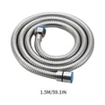thumbnail image 1 of Boyau de Douche en Acier Inoxydable 1,5 m avec Raccords Standard de 1/2 Po pour Raccord de Pomme de Douche à Valve, 1 of 5