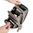 thumbnail image 4 of Women and Men Touch Screen Wristlets Purse, RFID Blocking Clutch Wallet Card Holder Cellphone Pocket Light Green, 4 of 4