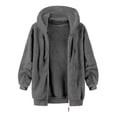 thumbnail image 4 of TIMIFIS Men's Heavyweight Fuzzy Sweatshirt Jacket Zip Up Coat Fashion Fleece Warm Jacket, 4 of 5