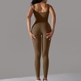 thumbnail image 4 of AherBiu Workout Bodysuits for Women Sleeveless Square Neck Ribbed Slim Yoga Jumpsuits Joggers Rompers, 4 of 6