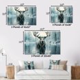 thumbnail image 4 of Designart moose Oversized framed wall art decor, Mooseframed wall art, Arctic Reflection of Blue Moose , Blue Modern Gold framed wall art, 40x30 inches Gold Frame, 4 of 5