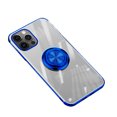 thumbnail image 2 of EGNMCR For 12 Pro 6.1 Clear Ultra Slim Soft Electroplated Frame Case Ring Stand phone cover, 2 of 2
