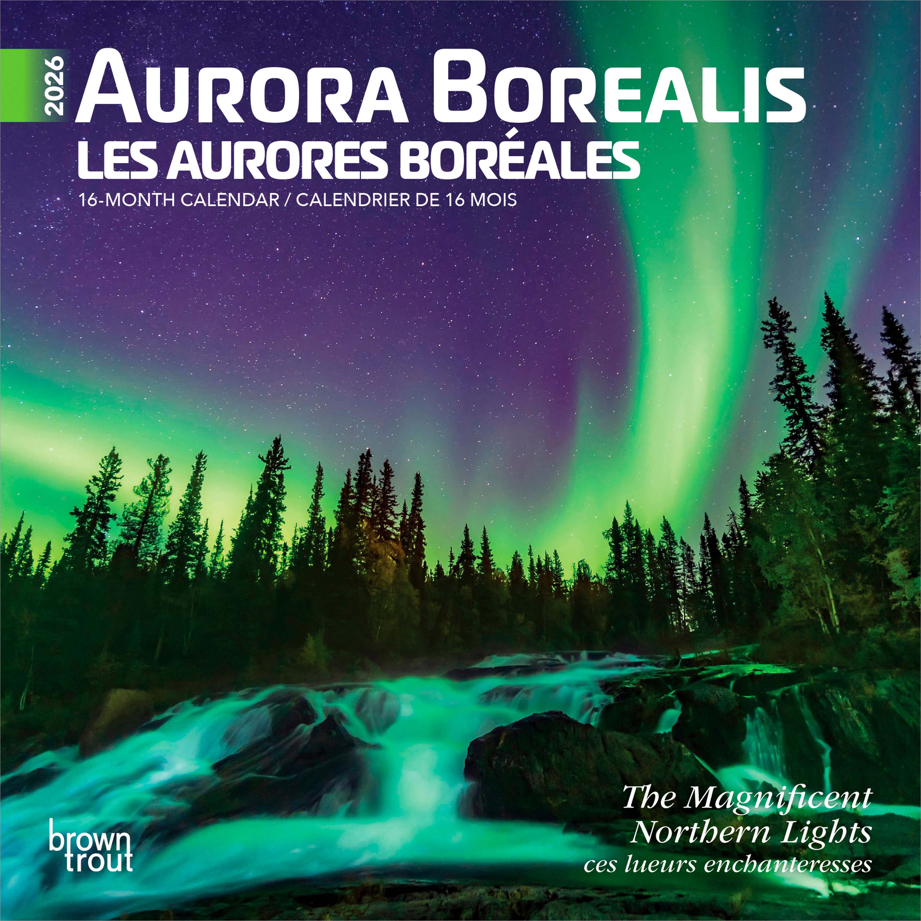 Les aurores boréales 2026 Mini 7x7 ANGLAISE FRANÇAISE