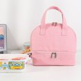 thumbnail image 4 of Insulated Lunch Bag for Women and Men, Double Layer Cooler Tote with Aluminum Foil Lining, 9.44 in x 9.05 in x 5.9 in, Polyester Fabric, 4 of 9