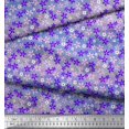 thumbnail image 3 of Soimoi Purple polyester Crepe Fabric Floral Printed Fabric 1 Yard 42 Inch Wide, 3 of 3