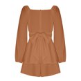 thumbnail image 3 of Birdeem Robe d'Été Décontractée à Manches Courtes pour Femmes, Épaules Dénudées, Col en V Uni, 3 of 5