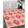 thumbnail image 3 of Ahgly Company Tapis Rectangulaire Lavable en Machine Rouge Transitionnel, 8 Pieds x 10 Pieds, 3 of 7