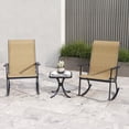 thumbnail image 1 of Costway 3 PCS Patio Rocker Set with High Backrest & Wood-Plastic Tabletop Coffee Table, 1 of 10