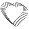 thumbnail image 1 of Unique Bargains 9.8' Heart  Dream Catcher Rings, 6 Pcs Metal Macrame Wreath Floral Ring Hoop, Black, 1 of 6