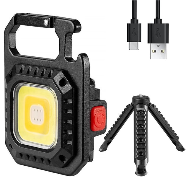 Mini LED Flashlight 700 Lumens Magnetic COB Flashlights 500mAh USB Rechargeable