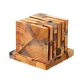 thumbnail image 2 of Suncoda Coaster , Ensemble de 6 Pcs Circulaires Incluant avec Résine en Bois Utilisé comme Table Aristocratique, 2 of 4