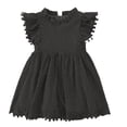 thumbnail image 2 of TopLLC Robe à Manches Courtes Col Rond Imprimé Floral pour Filles avec Manches Volantes Jupe Plissée pour Filles Été Jupe pour Enfants Robe Fille, 2 of 3