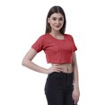 thumbnail image 4 of Moomaya T-shirt Court à Col Rond pour Femmes, Manches Courtes, Été, Coupe Ample, 4 of 7