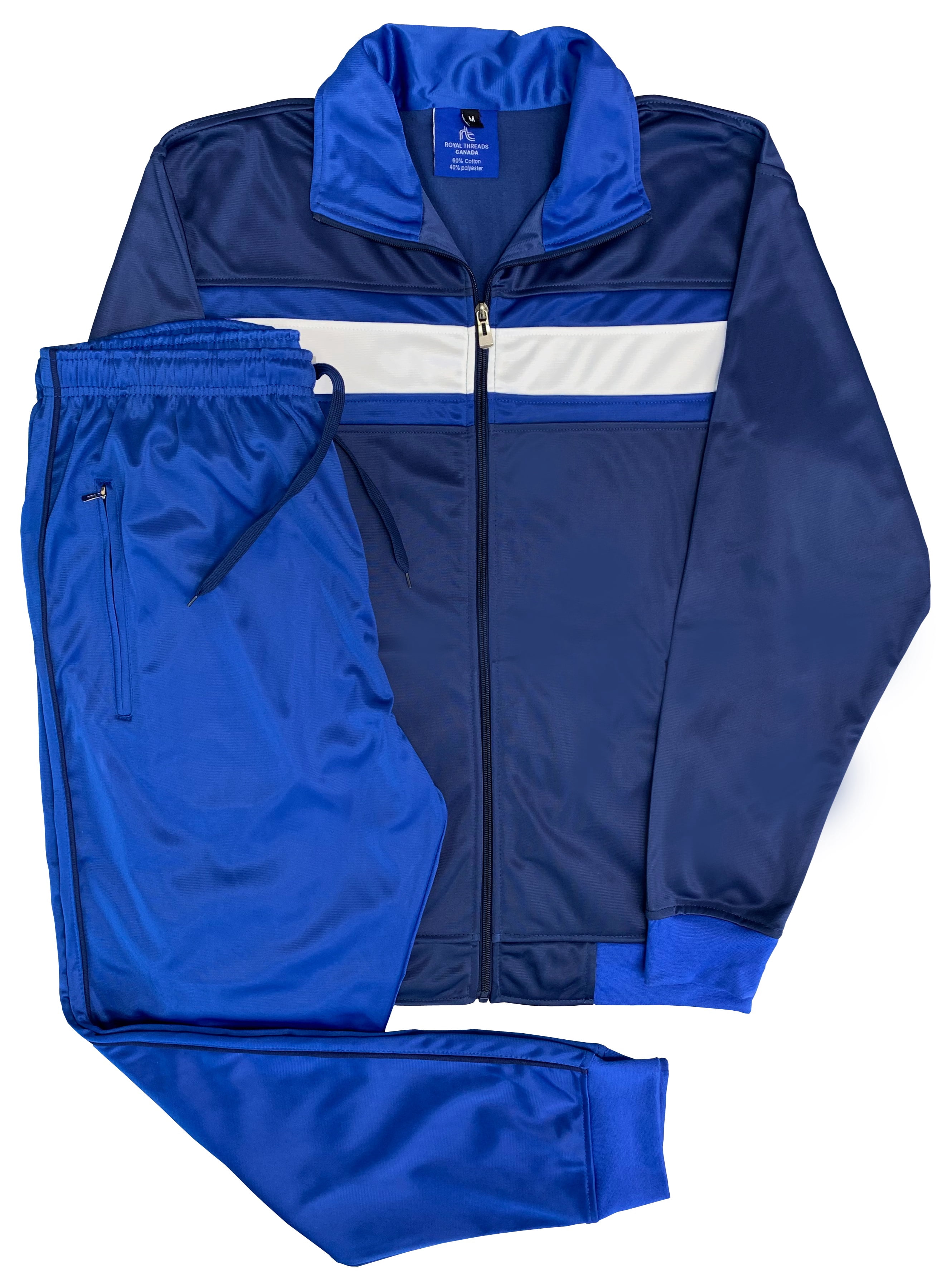 Men's Tracksuit contrast Color 2-piece Set