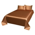 thumbnail image 1 of Ohufall Queen Size Sheet Set Ice Silk Bed Sheet 3 Piece Set Summer Cooling Solid Color Bed Sheets, 1 of 4