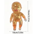 thumbnail image 3 of Squishy Figure Ball, Glitter Filled Fidget Ball, Glitter Filled Squishy Do-Ll Stress Relief Toy, Slow Rising Stretchy Squeeze Fidget Toy for Anxiety Relief, Golden-Closed Style, 3 of 9