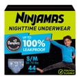 thumbnail image 1 of Ninjamas Boys Bedwetting Nighttime Underwear, Size S/M (38-70 lbs), 1 of 24