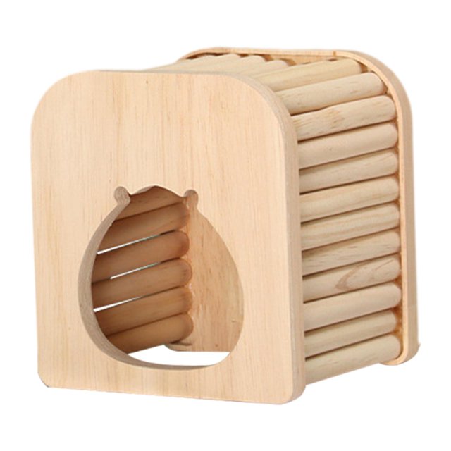 Almencla Hamster Hideout for Small Animals, Cage Accessory for Gerbils And Dwarf Hamsters flat top