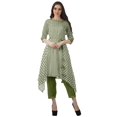 thumbnail image 2 of Moomaya Ensemble Tunique Indienne Haut et Pantalon Manches 3/4 Imprimé Kurta Kurti de Designer pour Femmes, 2 of 6