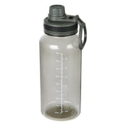 Mainstays 34 oz Black Plastic Wide Mouth Sports Water Bottle with Twist Top Chug Lid