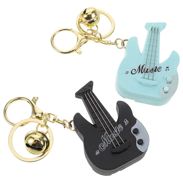 KAKOWELY Porte-Clés Guitare 2 Pcs Porte-Clés Guitare Multifonctionnel Adorable Anneau de Clé Thème Musique Fête Porte-Clés Nouveauté Pendentif de Clé Guitare Pendentif Porte-Clés Guitare