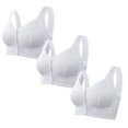thumbnail image 1 of Timegard Front Closure Bras for Women 3pc Plus Size Wireless Full Coverage Support Breathable Daily Bras, 1 of 2