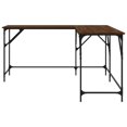 thumbnail image 3 of vidaXL Desk Brown Oak 149x149x75 cm Engineered Wood, 3 of 5