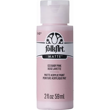 Folkart Matte Acrylic Craft Paint, 2 fl. oz., Baby Pink