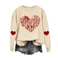 thumbnail image 2 of Meichang Sweat-Shirt Femme Saint-Valentin Graphique Cœur Amour Décontracté Col Rond Manches Longues Coupe Ample Saint-Valentin, 2 of 6