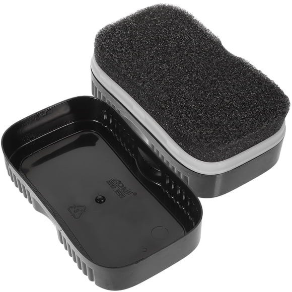 Miangastore 1 Paire Éponge à Polir pour Chaussures Double Face Éponge Haute Densité Brosse pour Chaussures en Cuir Brosse de Nettoyage pour Cire à Chaussures Outil Nettoyant (Couleur Aléatoire)