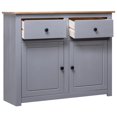 thumbnail image 2 of vidaXL Sideboard Grey 93x40x80 cm Solid Pinewood Panama Range, 2 of 5