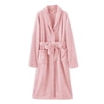 thumbnail image 4 of Kcodviy Robes for Women Long Womens Shower Robe with Hood Cotton Cloth Robes for Woman Bath Robe Women Plus Size Bathrobe Wrap for Women with Pockets Women's Robes, 4 of 4