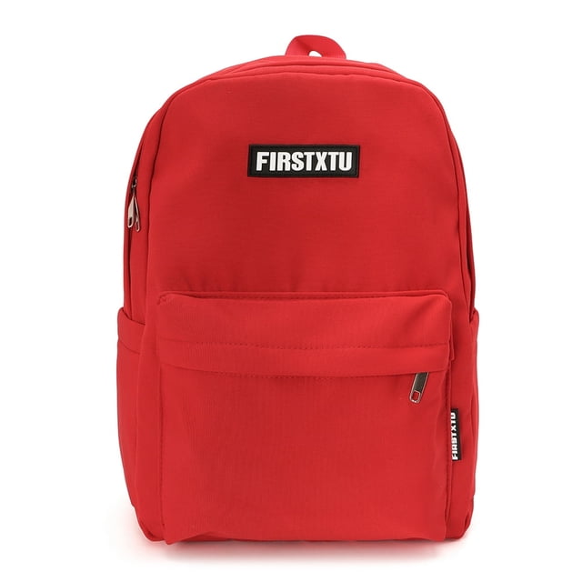 Simple Backpack Fashion Women Laptop School Backpacks Casual Student Bag (Red)