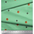thumbnail image 1 of Soimoi Green Rayon Fabric Butidar Jamdani Print Fabric by Yard 42 Inch Wide, 1 of 2