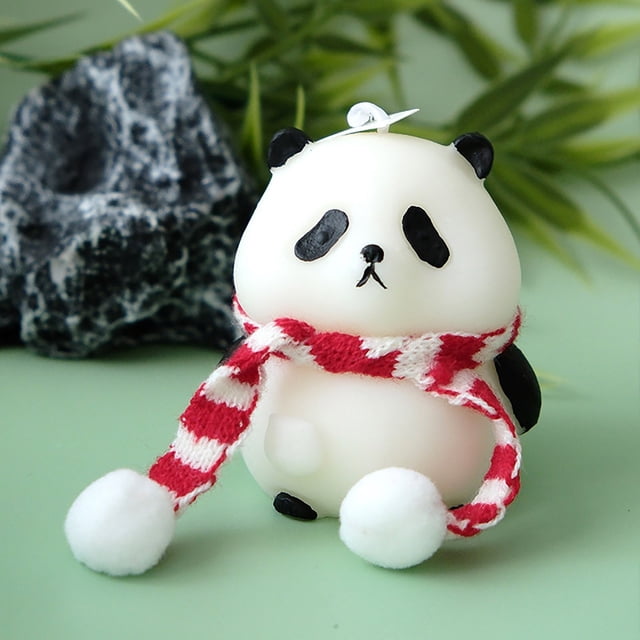 NWOKYZGH Cute Soy Candle - Handmade Panda Shape Home Decor, Wax Stress Relief Gift