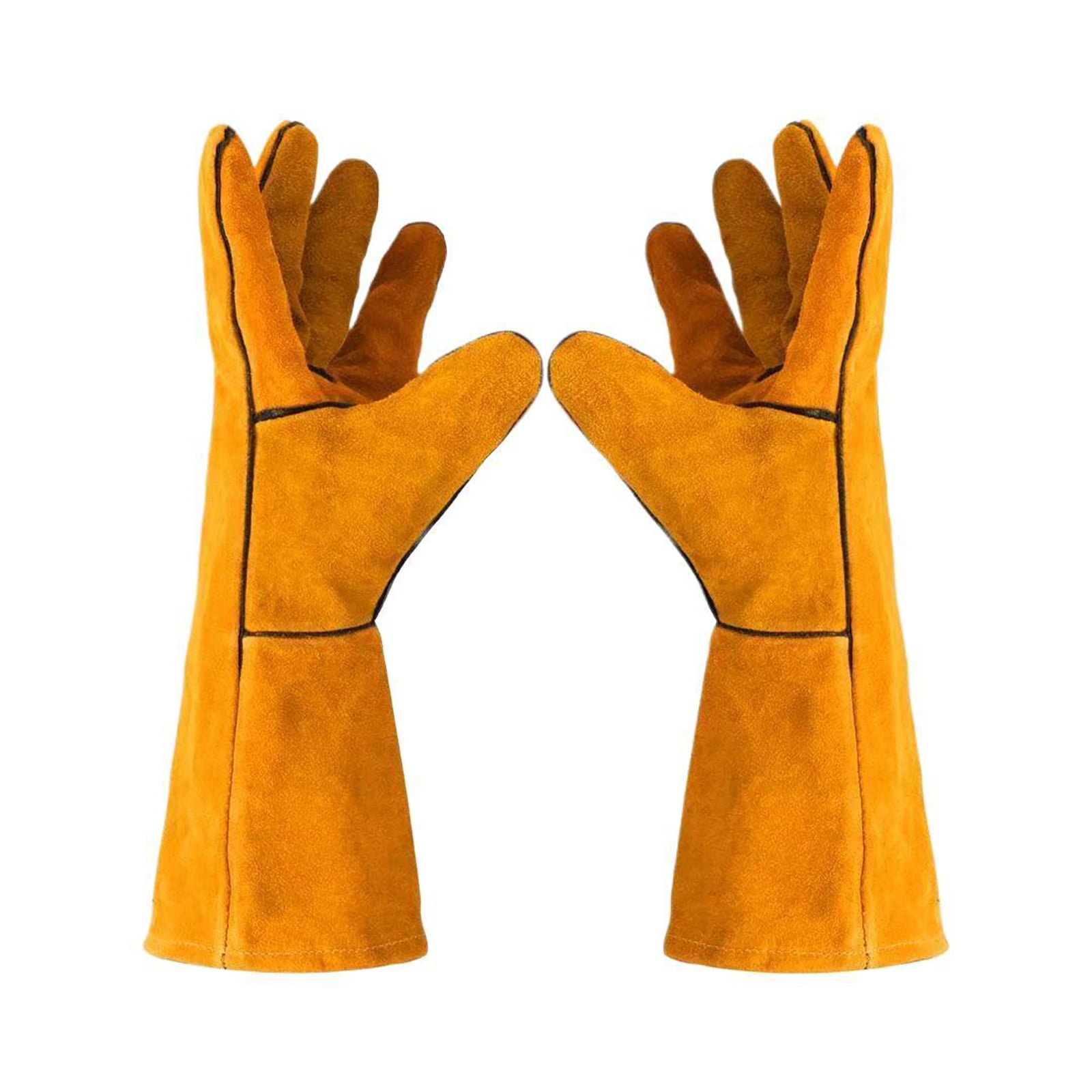 Gloves for Welding Thickened Double Layer Cowhide Protective Handwear for Heat and Cut Resistance Durable Comfort Industrial Work